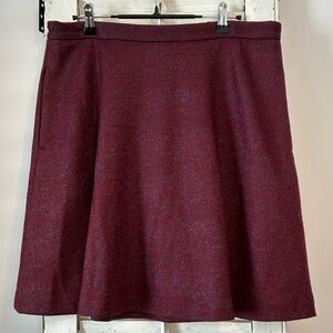Banana Republic A-Line Skirt (12) Burgundy Heather